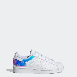 Kids’ adidas Originals Superstar Shoes White Pulse Aqua