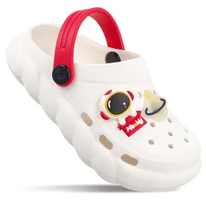 Kid's Clogs  - WK358 White Red