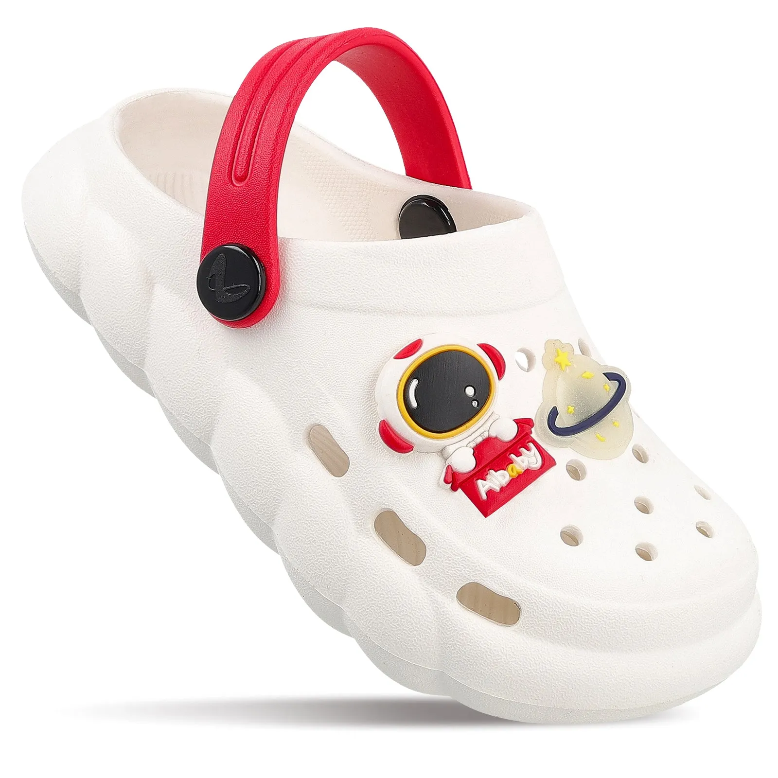 Kid's Clogs  - WK358 White Red