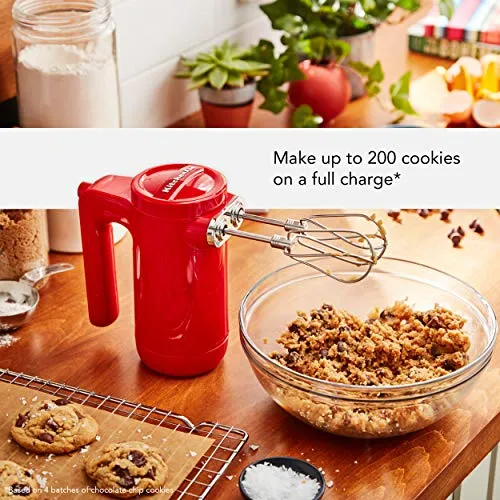 KitchenAid Cordless 7 Speed Hand Mixer - KHMB732, Passion Red