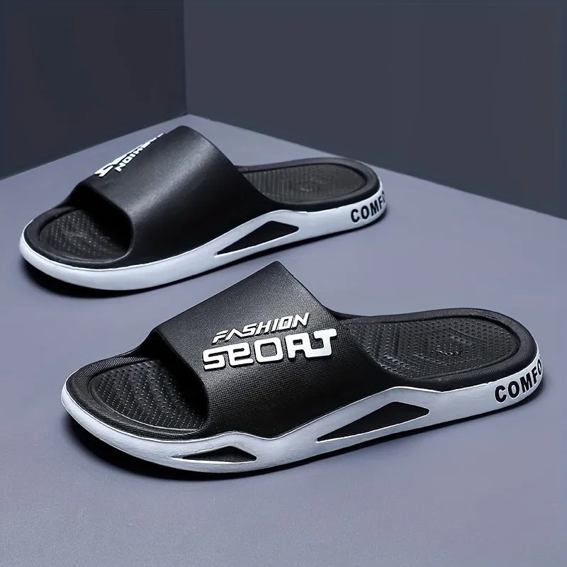 Large Size Men's Slippers for Summer Outdoor & Indoor Use - Trendy, Non-Slip, Shower & Bathroom Friendly