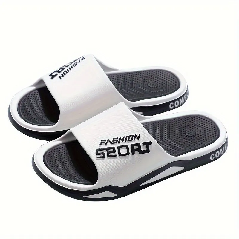 Large Size Men's Slippers for Summer Outdoor & Indoor Use - Trendy, Non-Slip, Shower & Bathroom Friendly