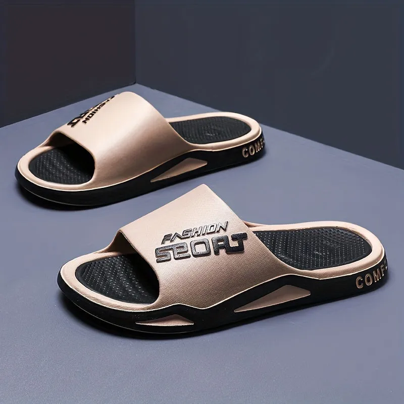 Large Size Men's Slippers for Summer Outdoor & Indoor Use - Trendy, Non-Slip, Shower & Bathroom Friendly