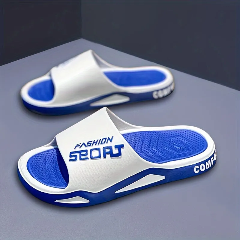 Large Size Men's Slippers for Summer Outdoor & Indoor Use - Trendy, Non-Slip, Shower & Bathroom Friendly