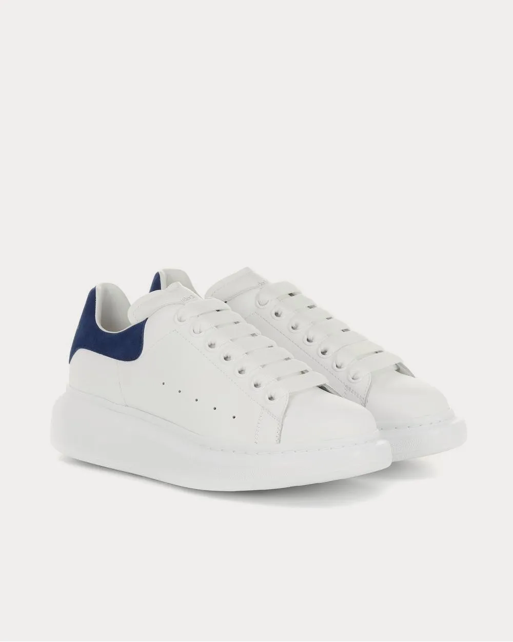 Leather White Paris Blue Low Top Sneakers