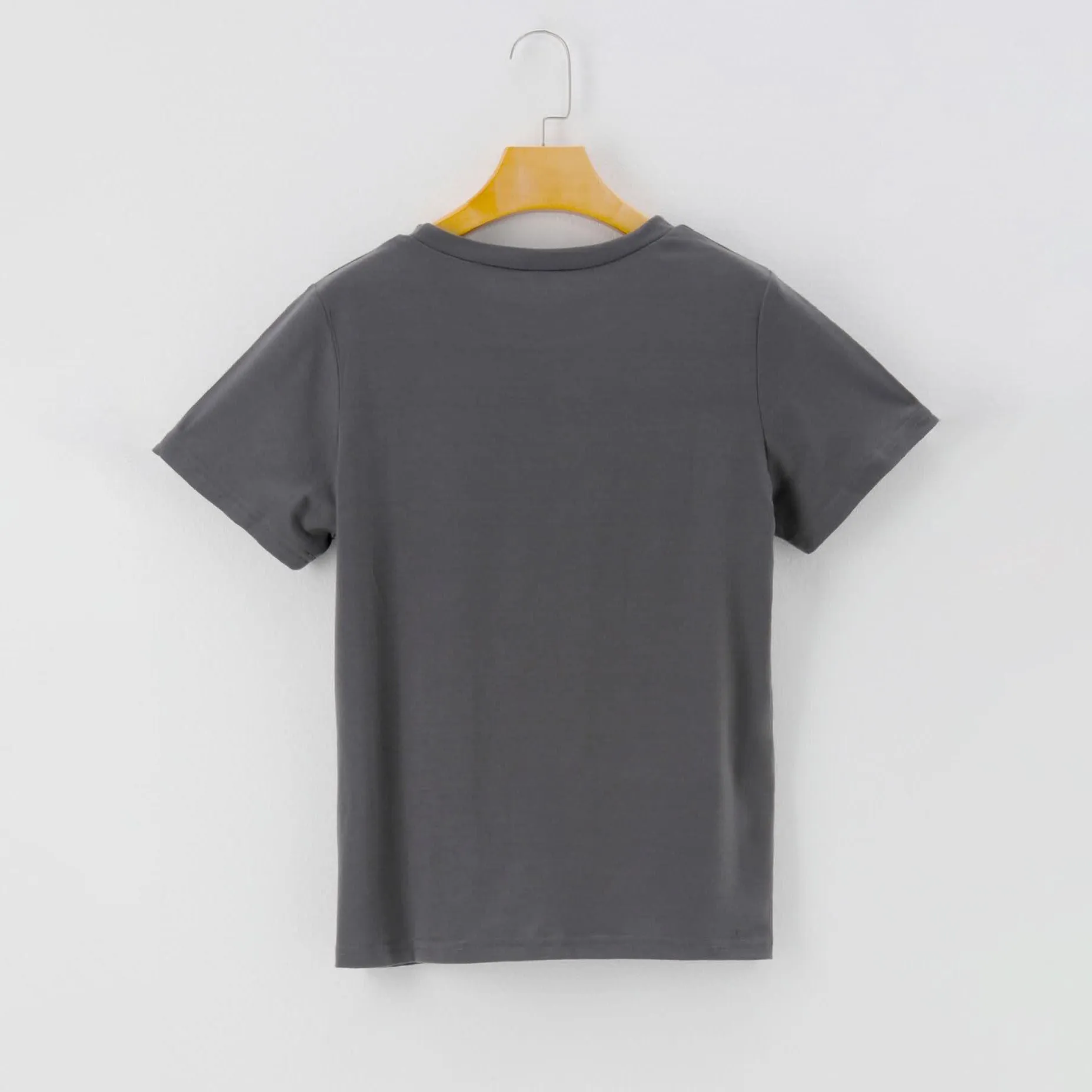 Letters Print Round Neck Short Sleeve Casual T-Shirt