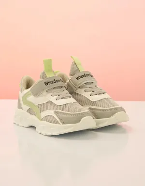 Lime Accented Neutral Sneakers