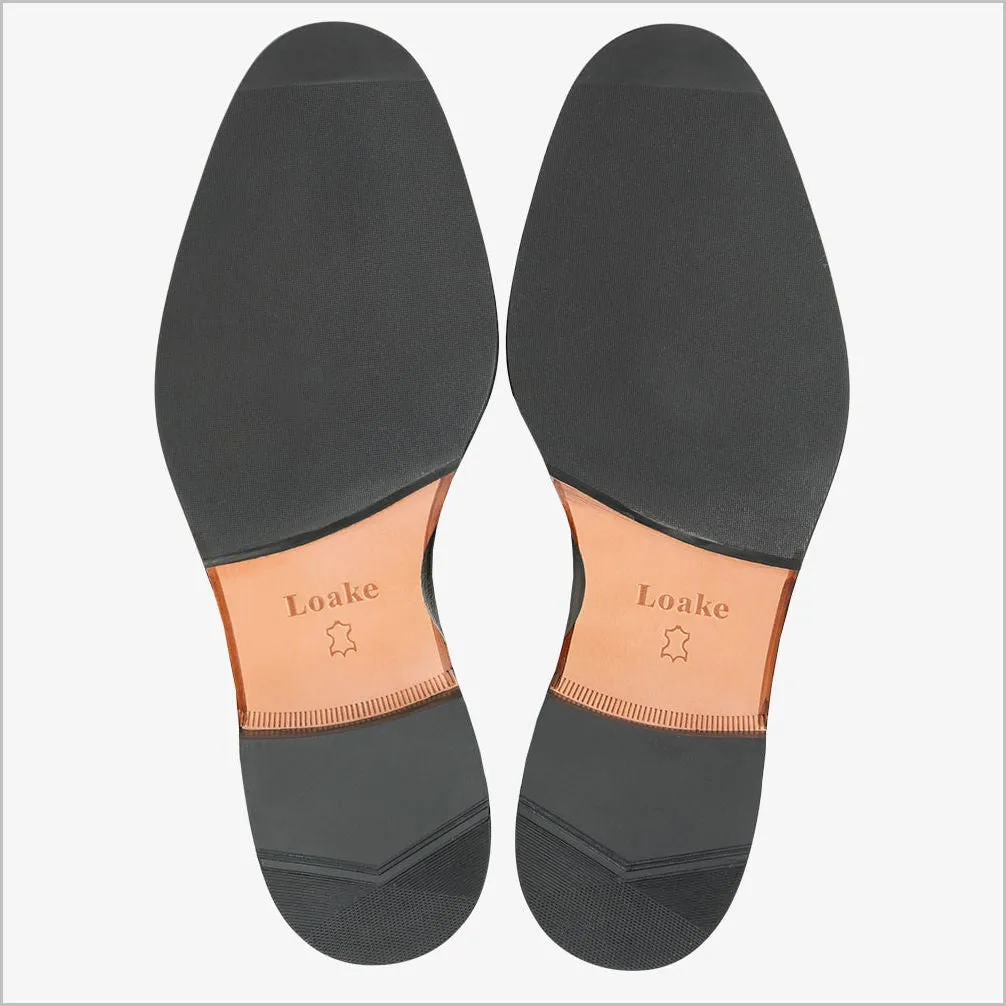 Loake Nicholson Navy Suede Moccasin Shoe@
