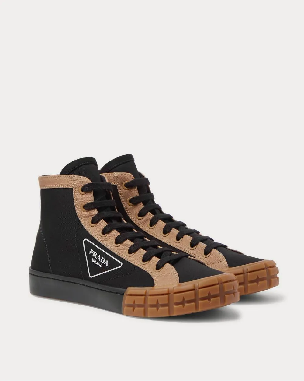 Logo-Print Canvas High-Top  Black high top sneakers