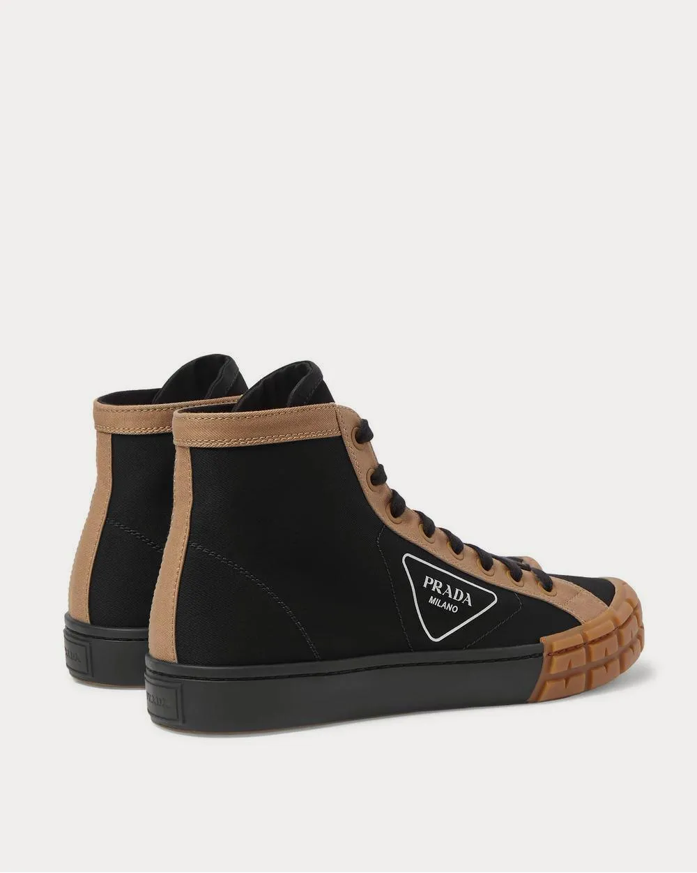 Logo-Print Canvas High-Top  Black high top sneakers