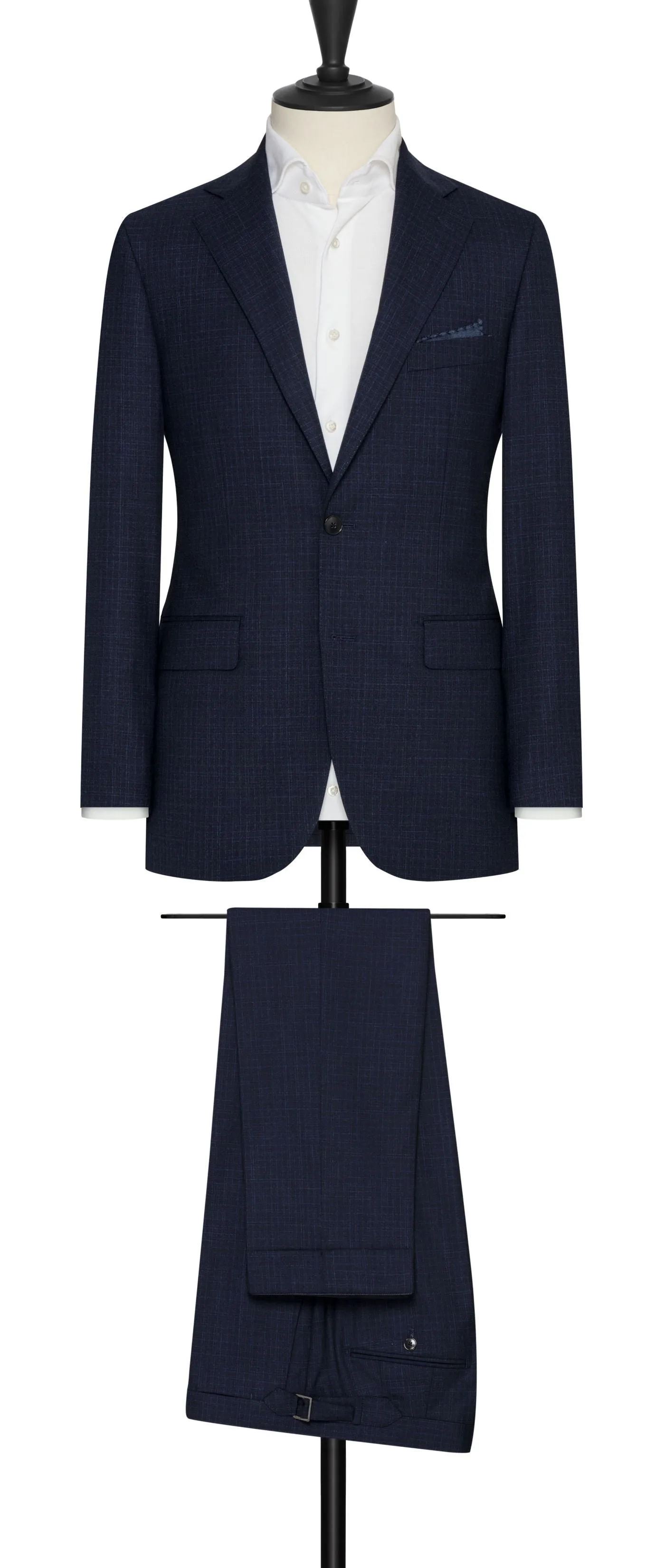 Loro Piana MOOVING Neapolitan Blue Stretch Merino Wool
