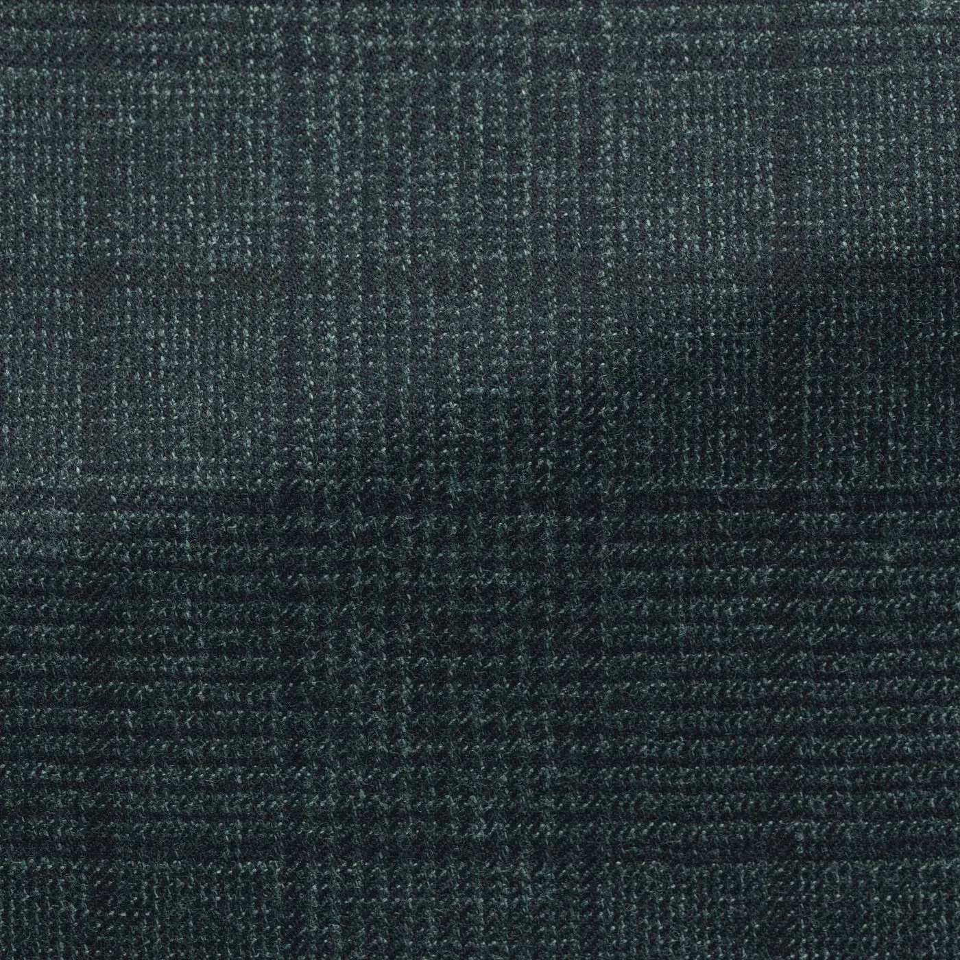 Loro Piana Zelander Bottle Green Natural Stretch S120 Merino Wool Glencheck