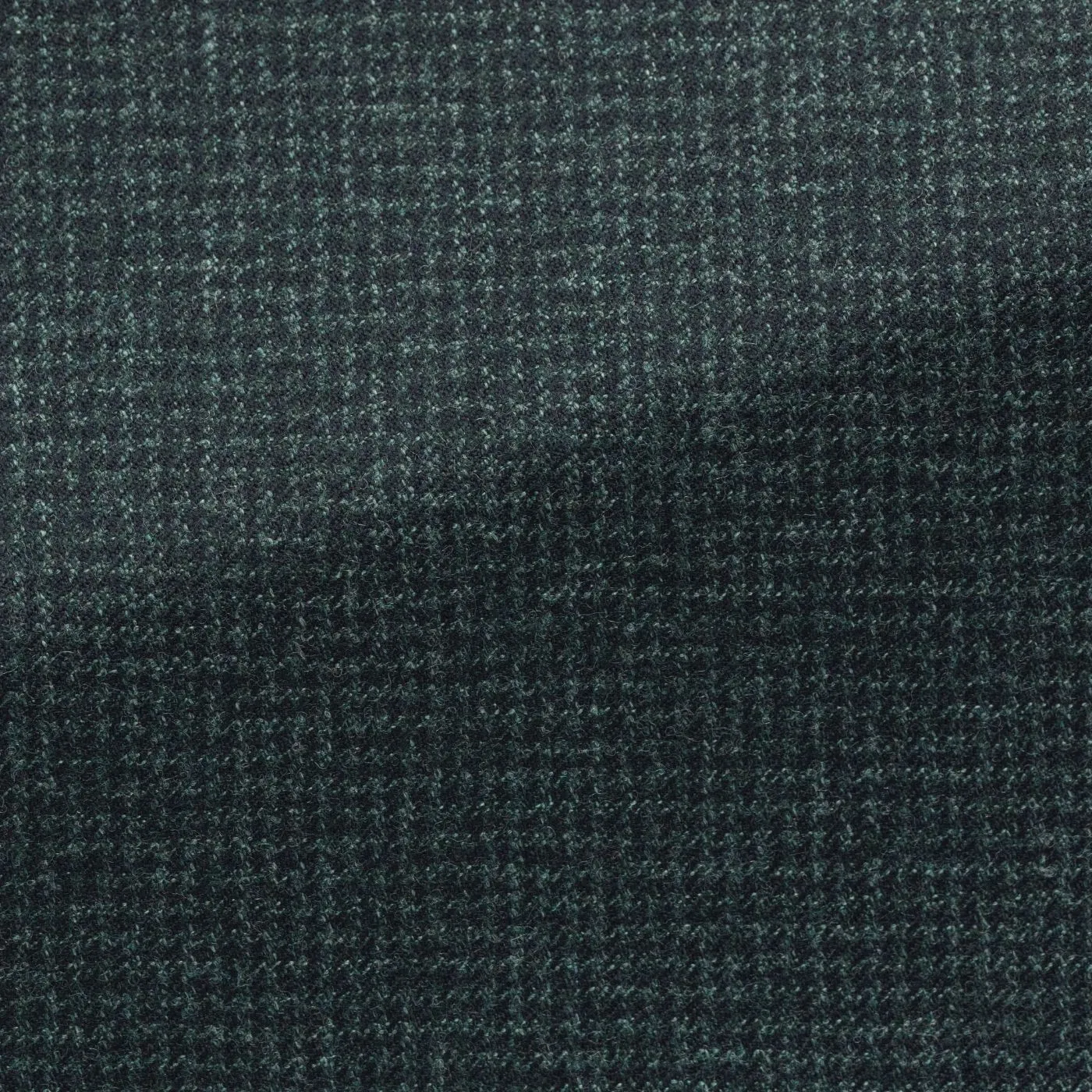 Loro Piana Zelander Bottle Green Natural Stretch S120 Wool Micro Houndstooth