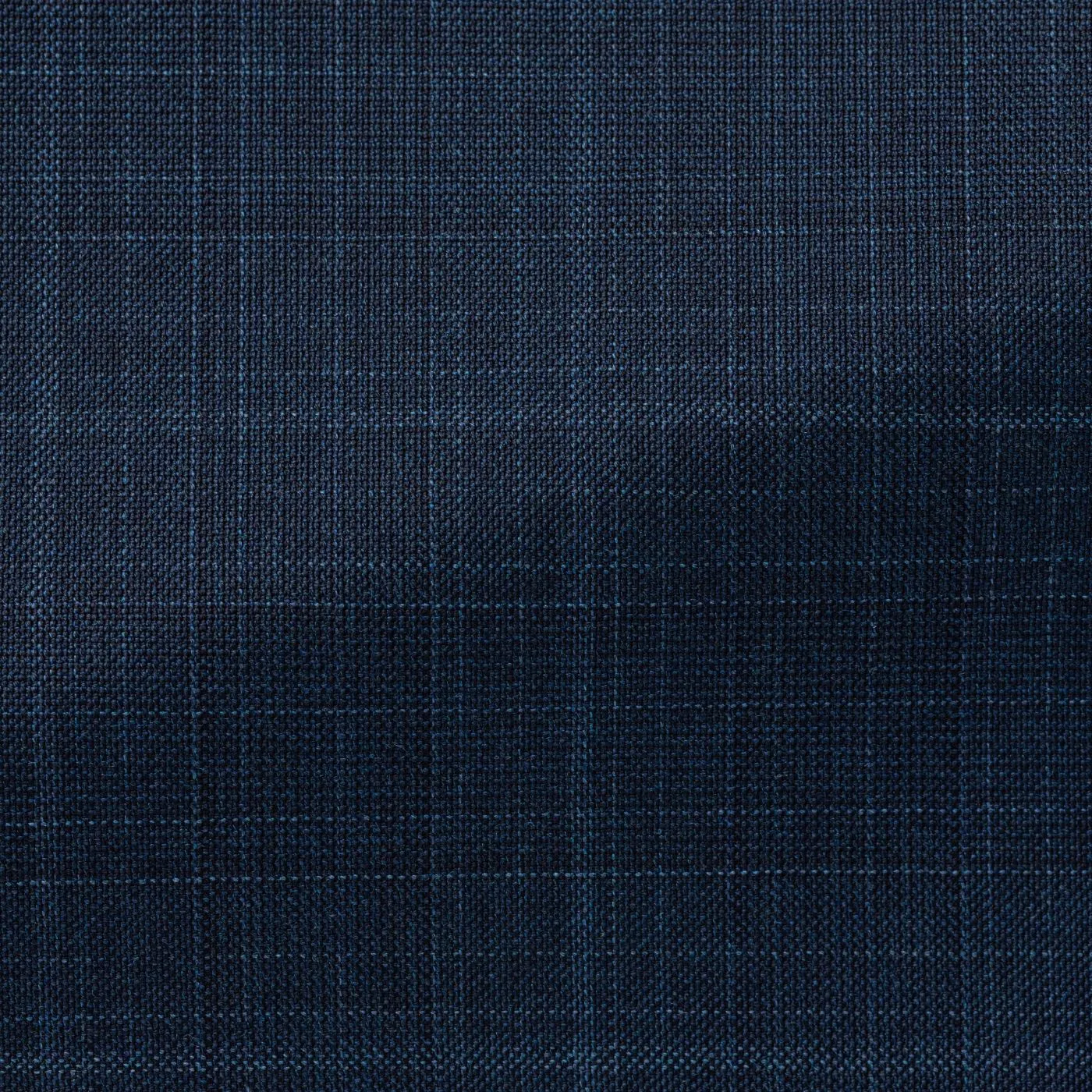 Loro Piana ZELANDER Neapolitan Blue Wool with Micro Check