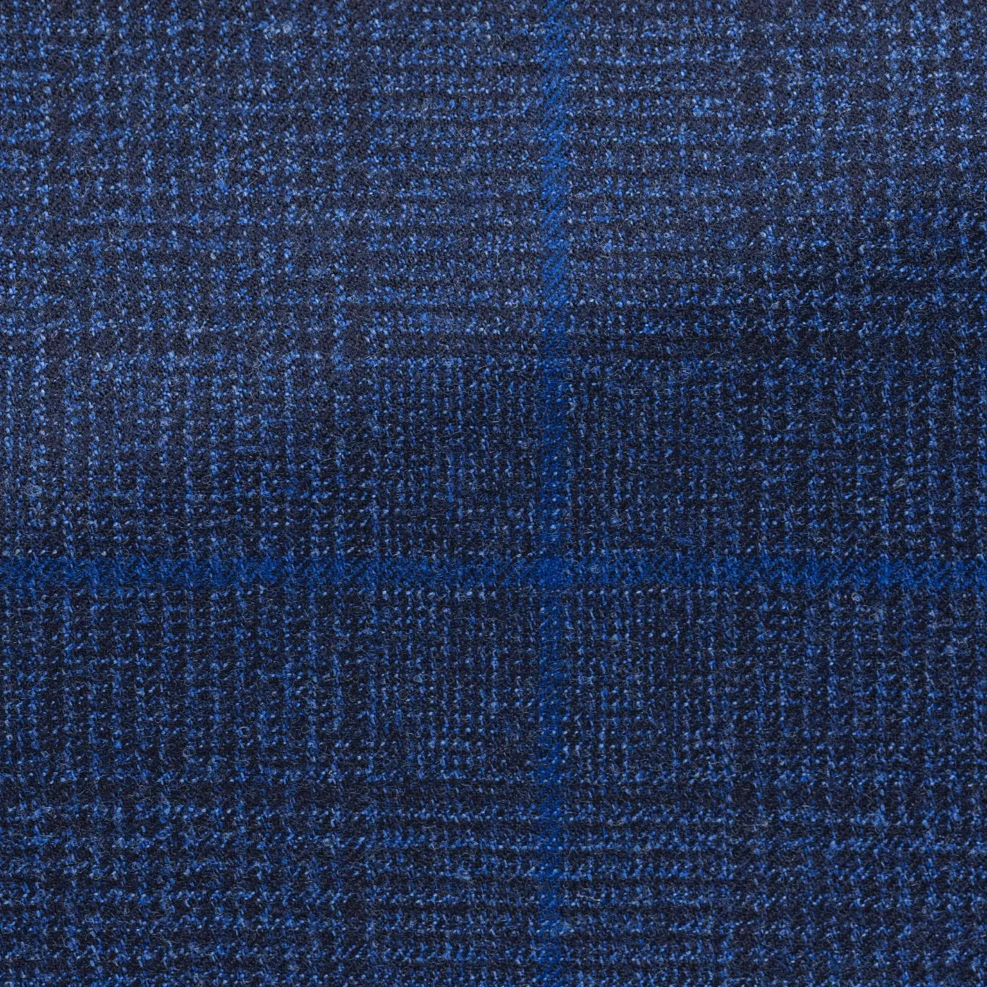 Loro Piana Zelander Royal Blue Natural Stretch S120 Merino Wool Glencheck with Windowpane