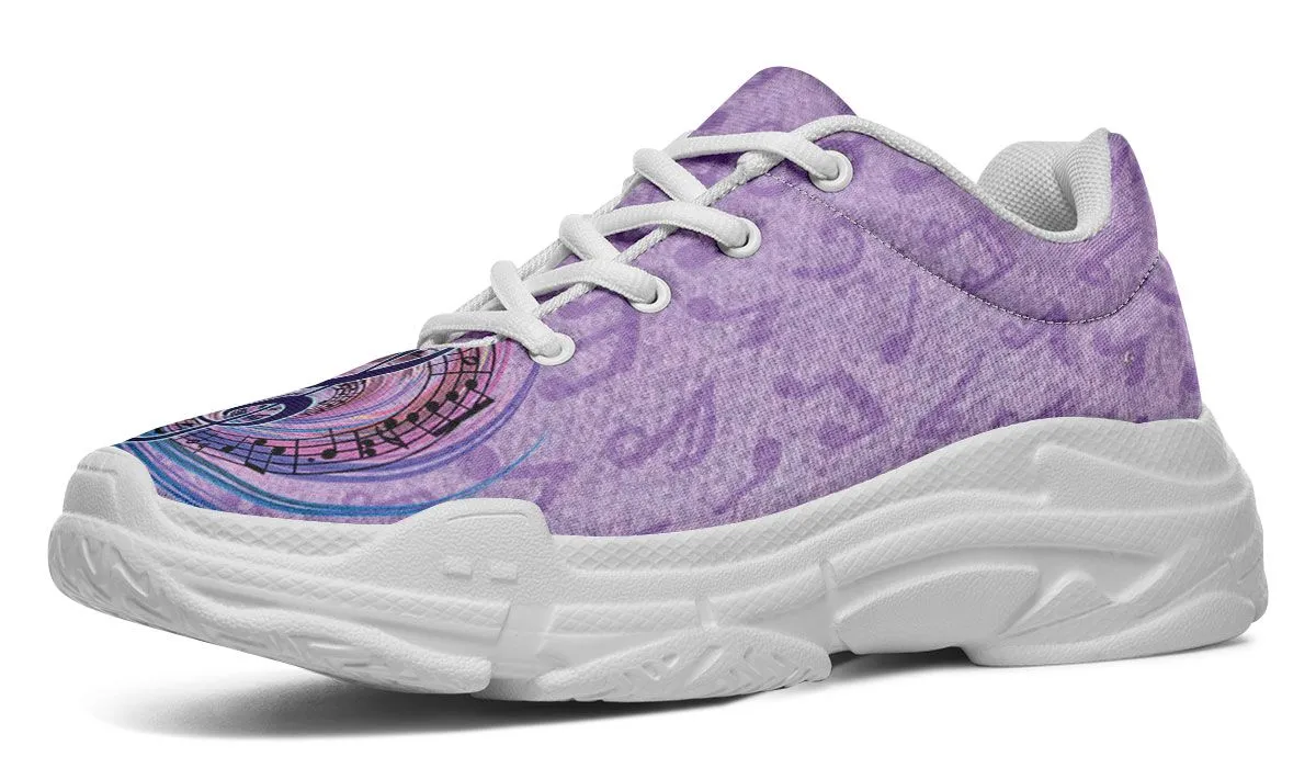 Magical Music Notes Chunky Sneakers