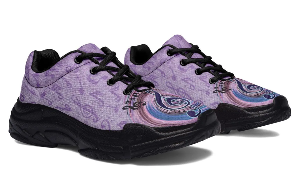 Magical Music Notes Chunky Sneakers