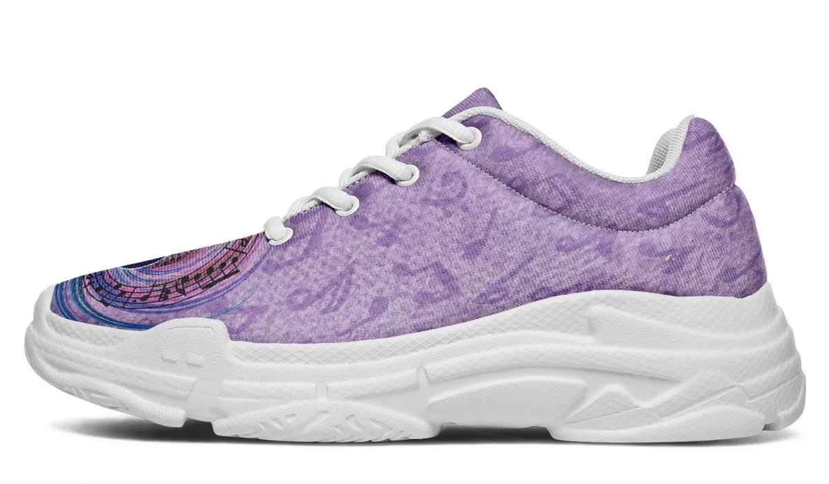 Magical Music Notes Chunky Sneakers