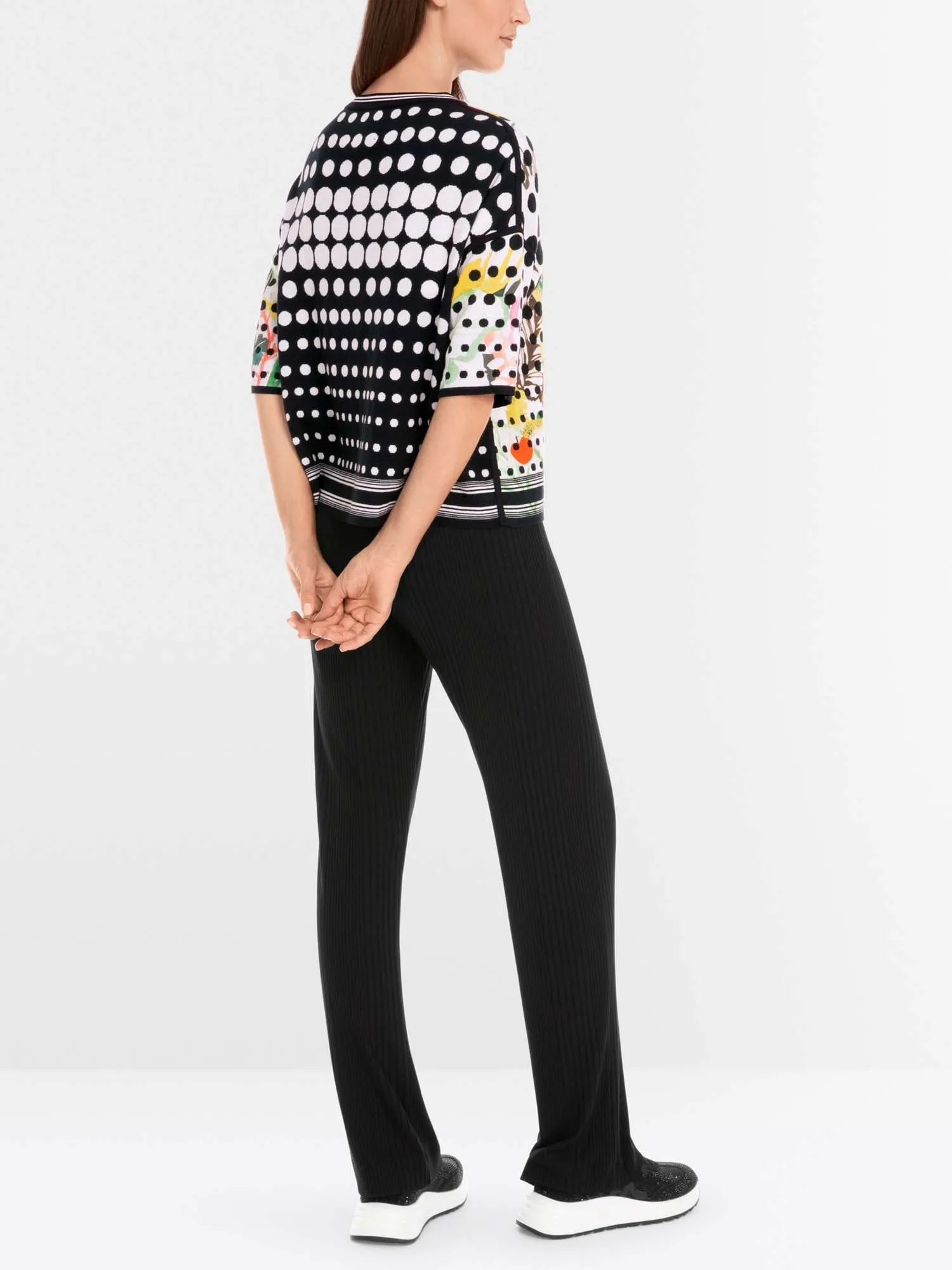 Marc Cain Sports Elbow Sleeve Sweater with Circle Details
