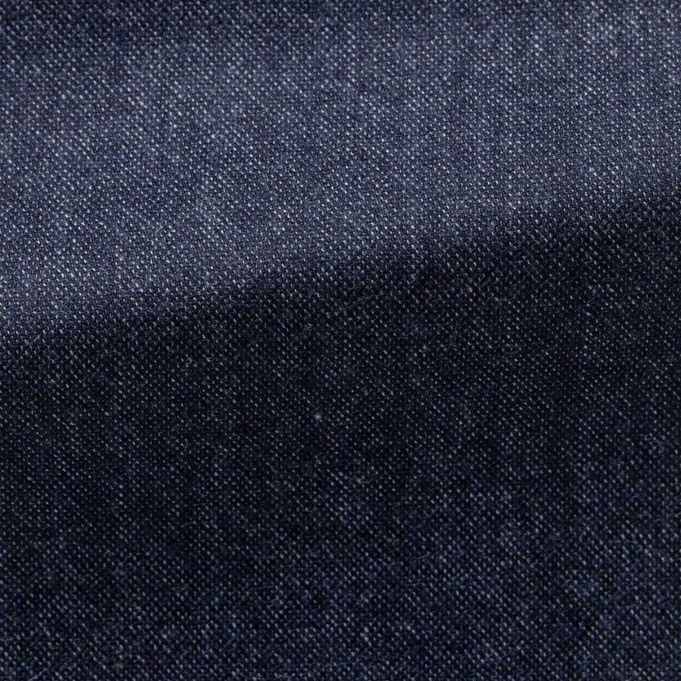 Marzotto Dark Slate Blue Brushed Wool Stretch Pinpoint Weave