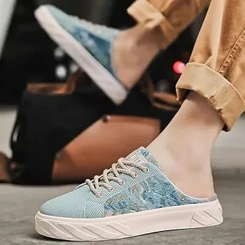 Men's Canvas Half Slippers Slip Casual Shoes     B416810