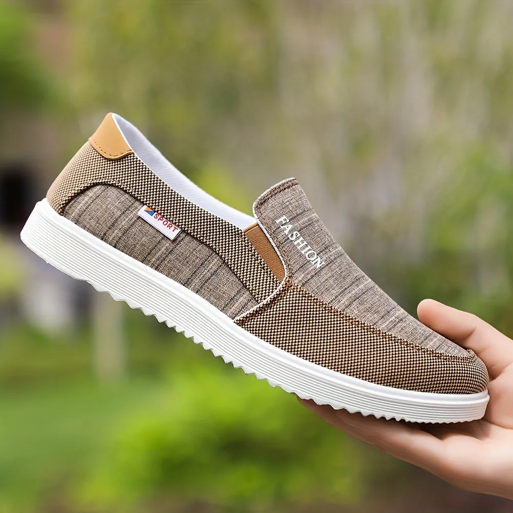Men's Loafer Shoes, Breathable Non-slip Slip On Shoes, Men's Canvas Sneakers Shoes, Spring And Summer
