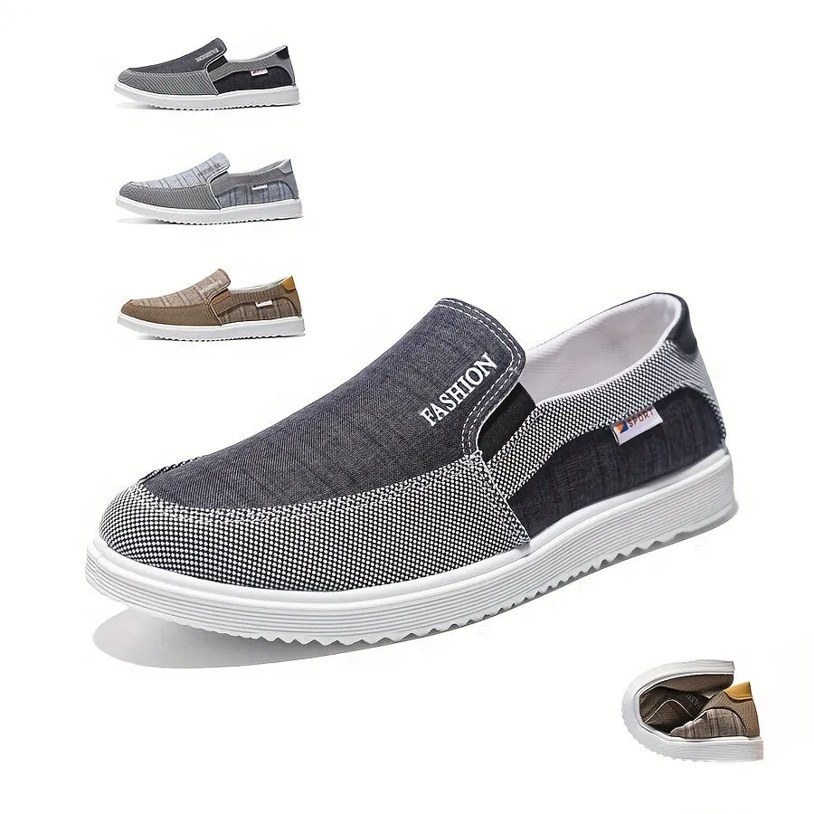 Men's Loafer Shoes, Breathable Non-slip Slip On Shoes, Men's Canvas Sneakers Shoes, Spring And Summer