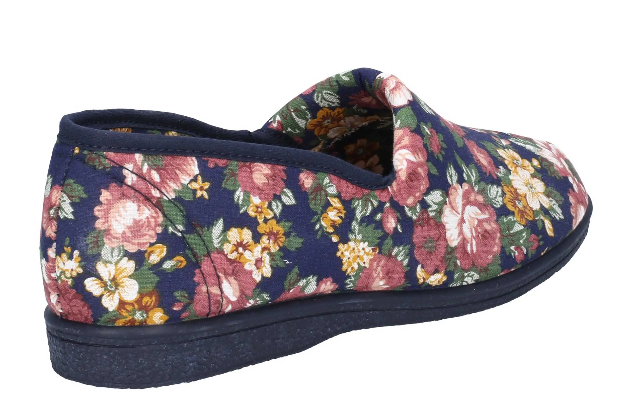 Mirak Patricia Womens Floral Print Slip On Canvas Slipper