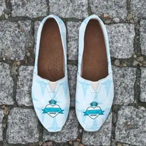 Mississippi Nurse Blue Casual Canvas Slip on Shoes Women's Flats