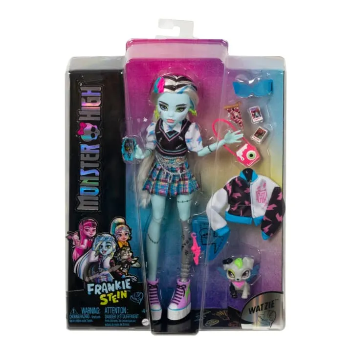 Monster High Frankie Stein Doll With Pet And Accessories - Mattel