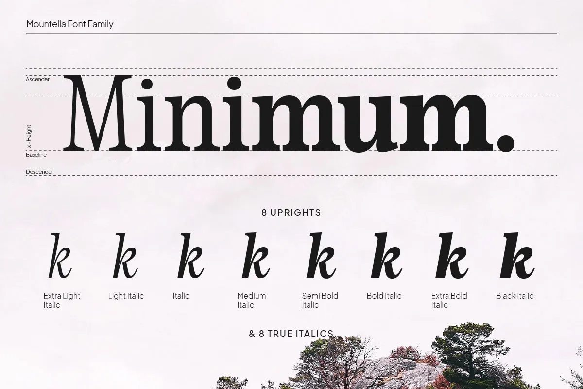 Mountella - Editorial Serif Font Family