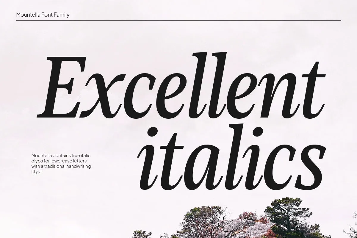 Mountella - Editorial Serif Font Family