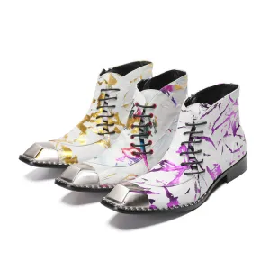 New British style retro old color handmade leather Martin boots trendy boots leather boots soft bottom short boots men's shoes