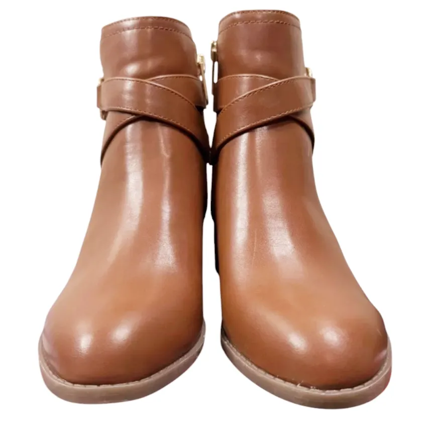 New *Tommy Hilfiger Women's Brown Diyana Ankle Boots (Size 8M)