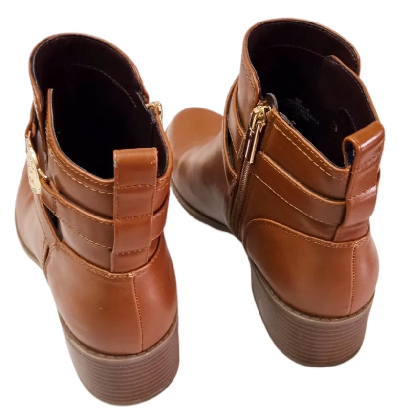 New *Tommy Hilfiger Women's Brown Diyana Ankle Boots (Size 8M)
