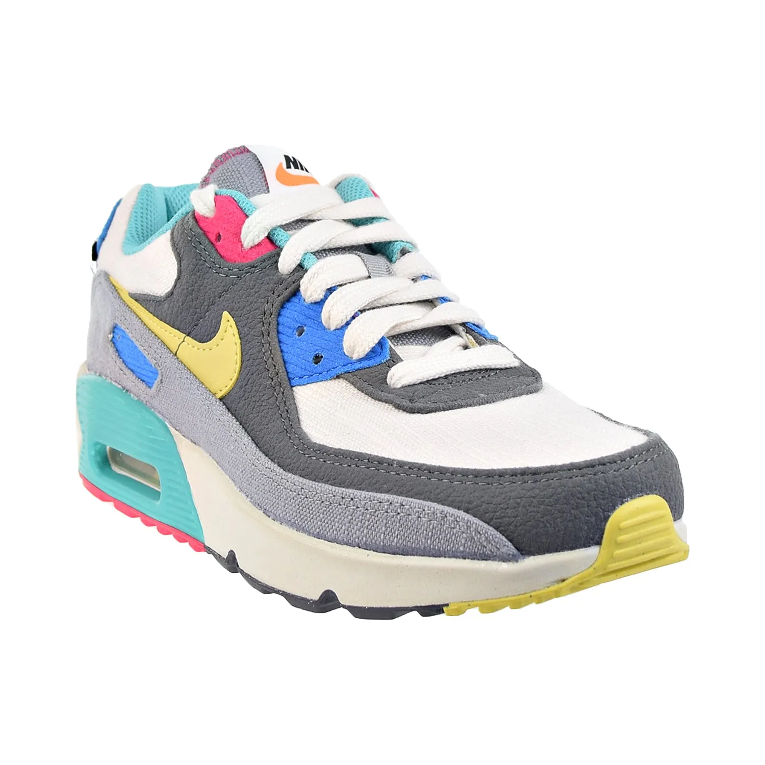 Nike Air Max 90 (GS) Big Kids' Shoes Phantom-Celery-Iron Grey