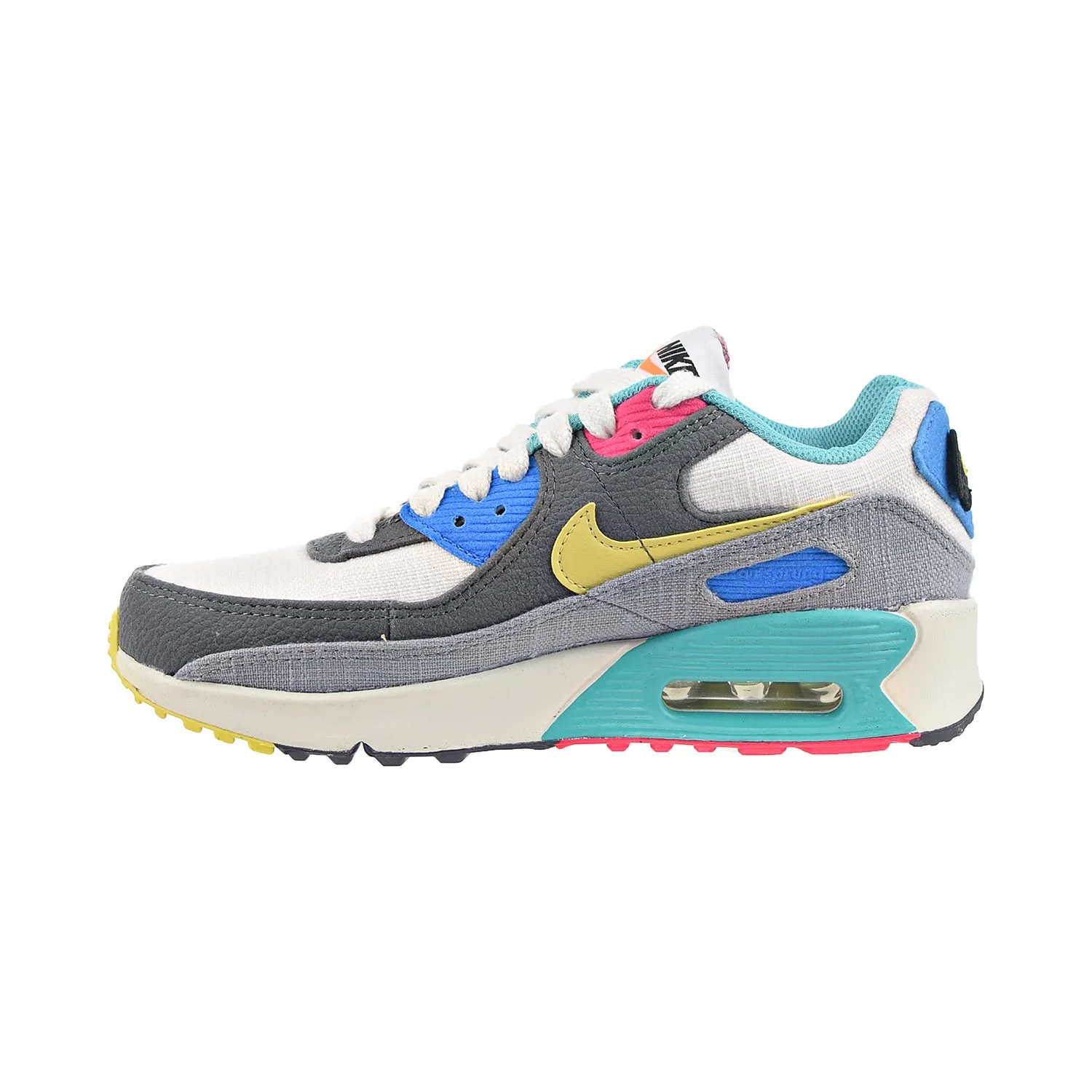 Nike Air Max 90 (GS) Big Kids' Shoes Phantom-Celery-Iron Grey