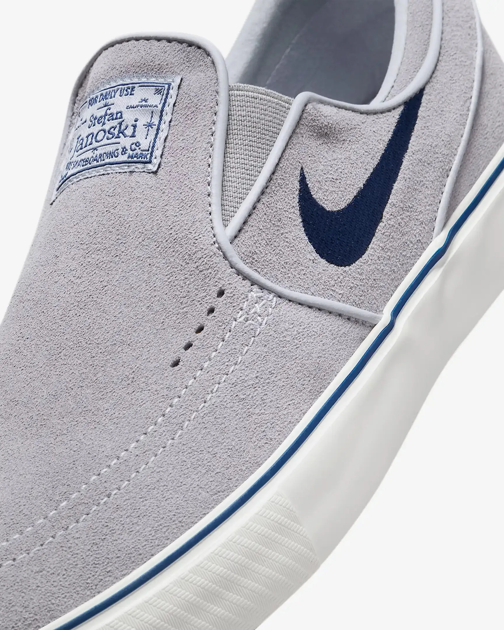 Nike SB Janoski  Slip (Wolf Grey/Navy-Wolf Grey)