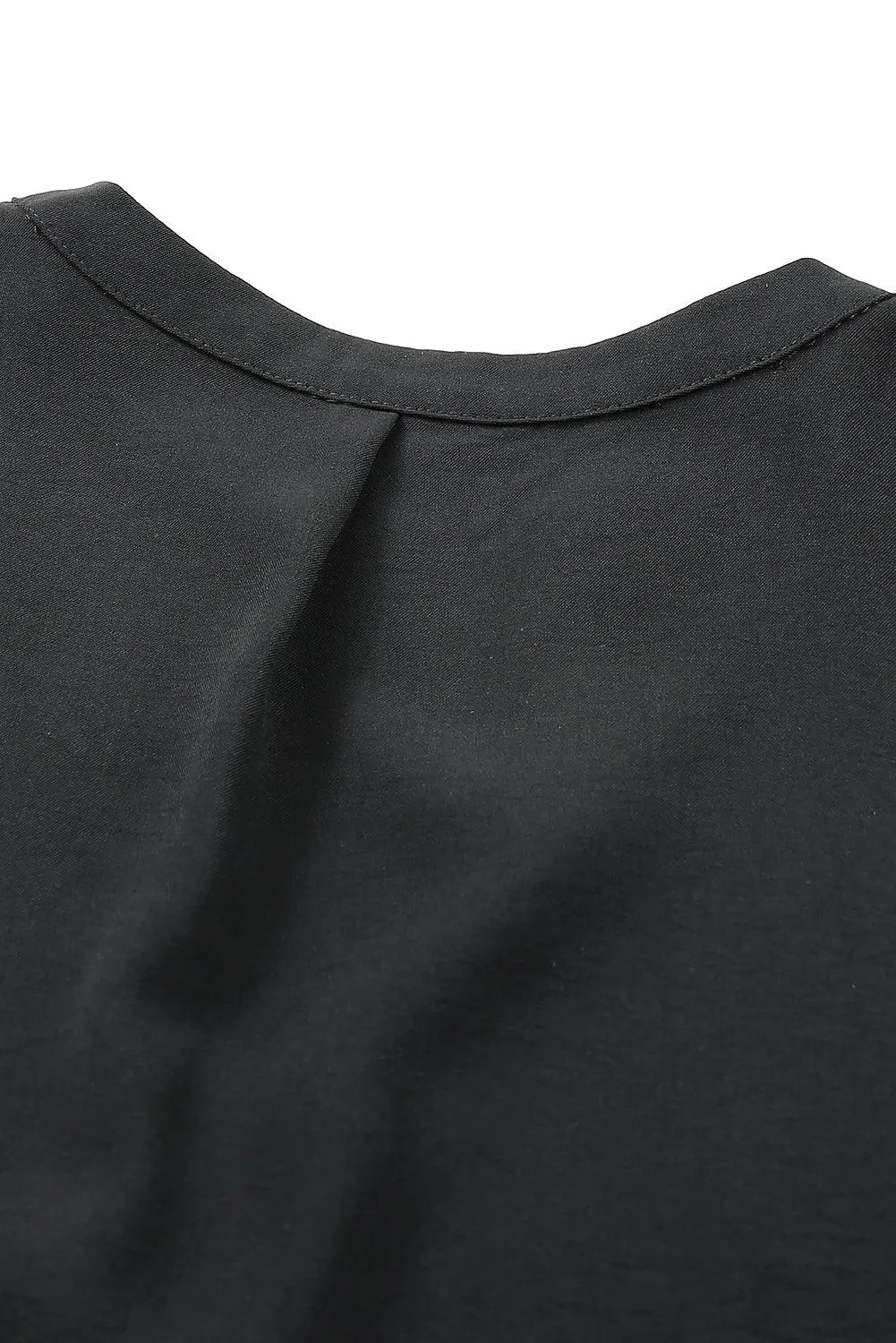 Obsidian Opulence Ruffled Sleeve Shift Dress