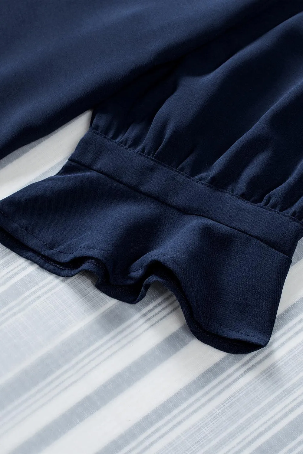 Obsidian Opulence Ruffled Sleeve Shift Dress