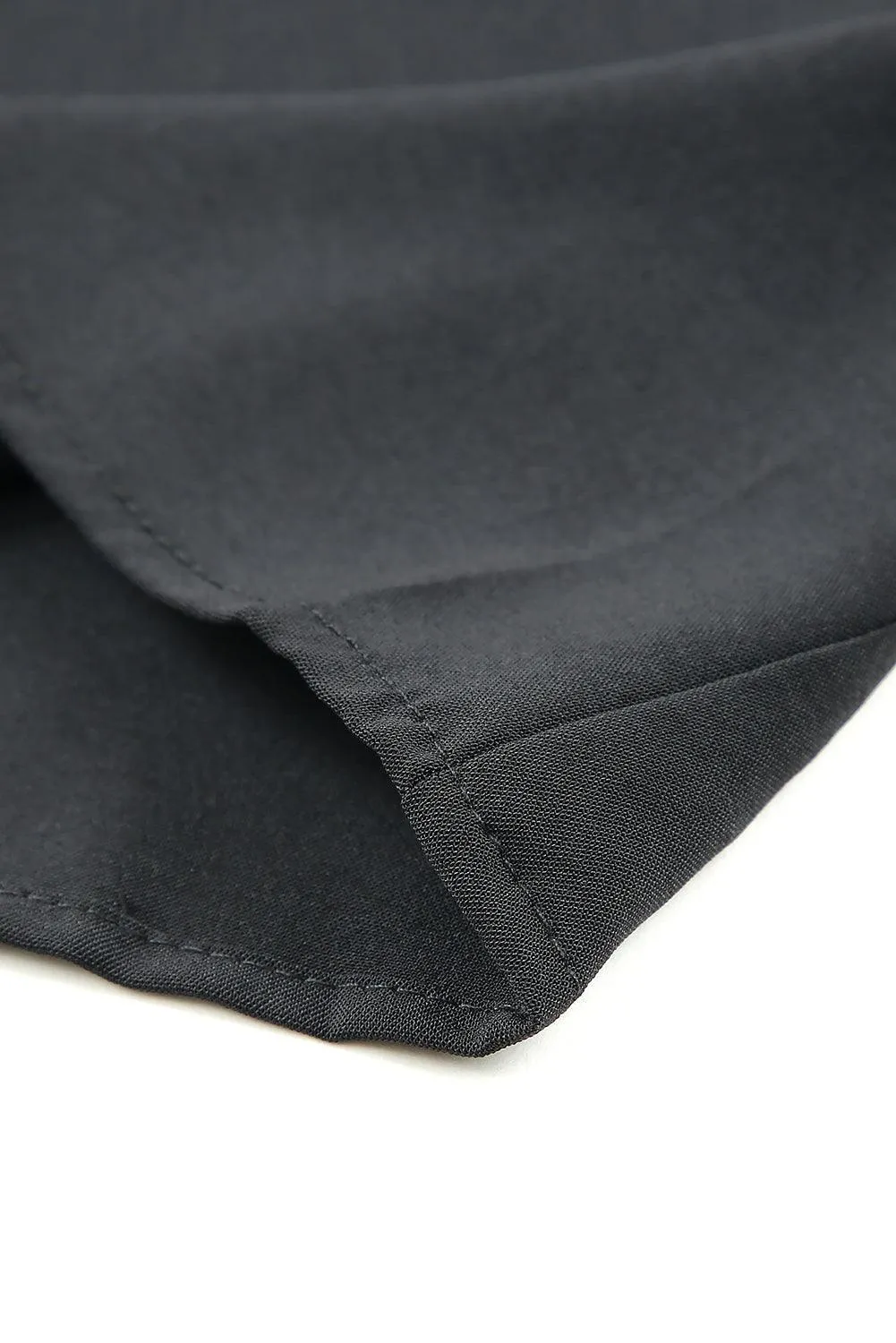 Obsidian Opulence Ruffled Sleeve Shift Dress