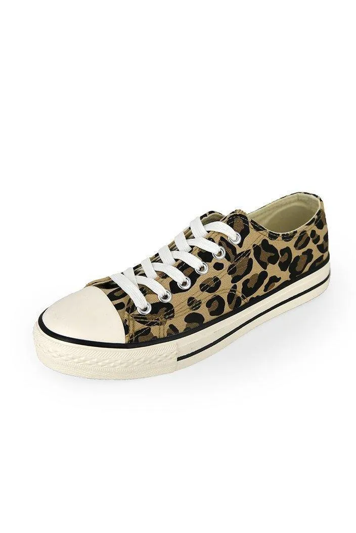 Print Lace up Canvas Shoes