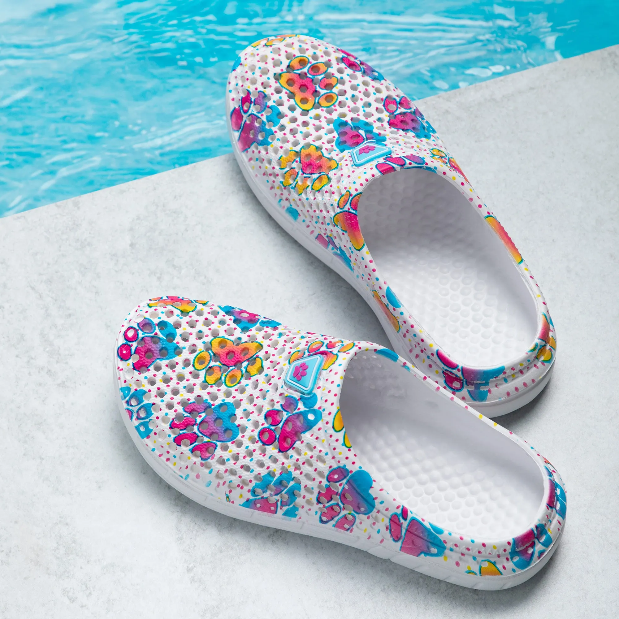 Rainbow Paw Slip-On Clogs