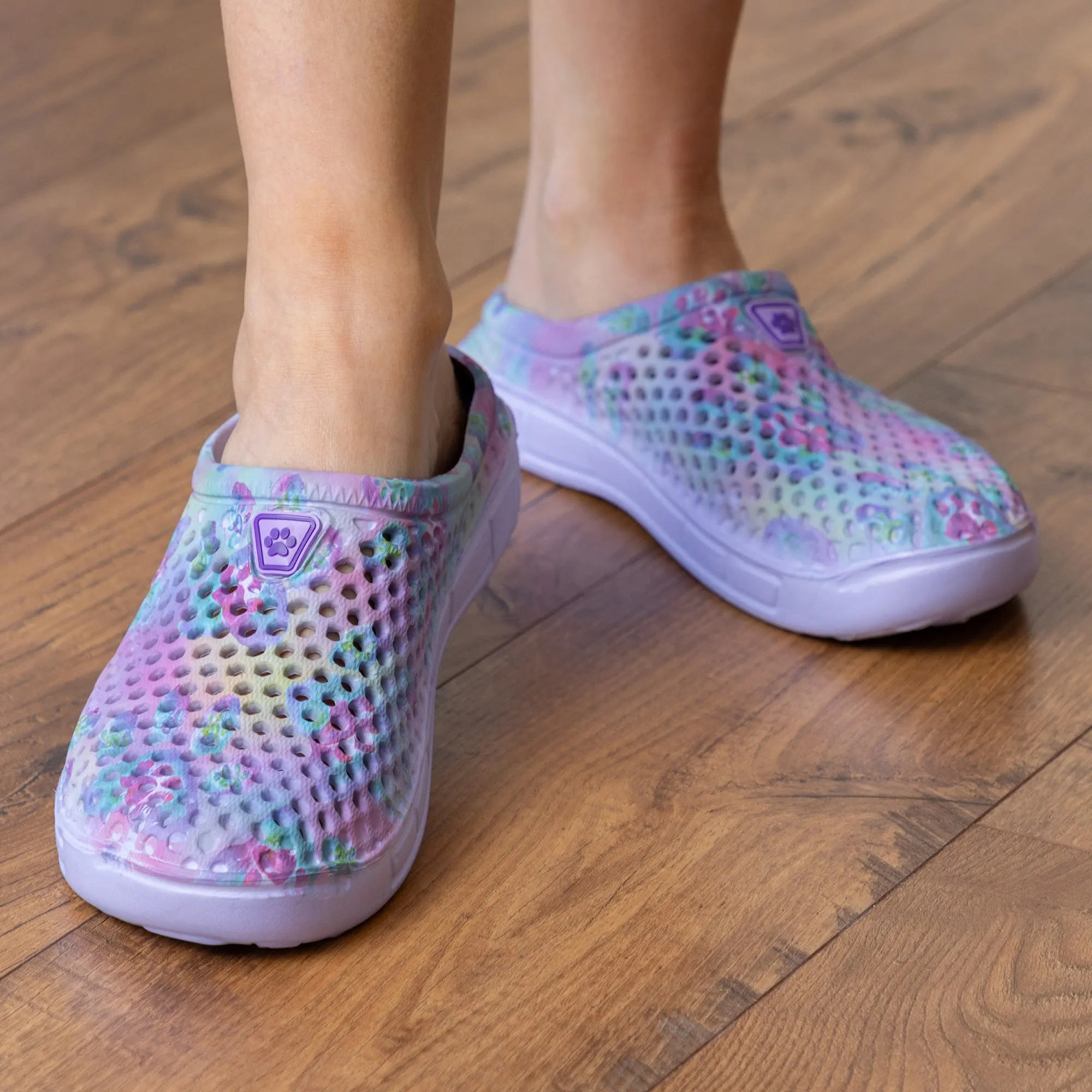 Rainbow Paw Slip-On Clogs