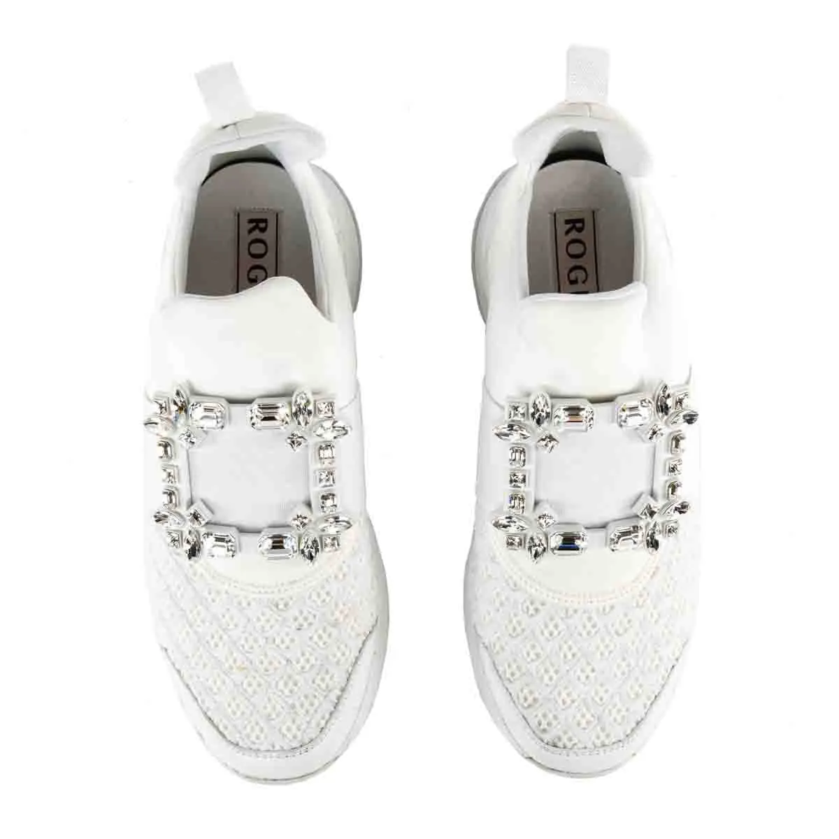 Roger Vivier White Chunky Sneakers Size US 7.5 | EU 37.5