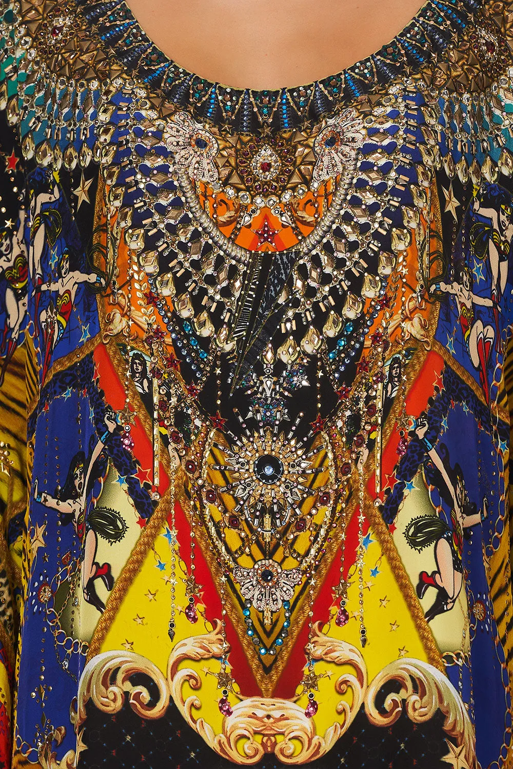 ROUND NECK KAFTAN WONDER WOMAN