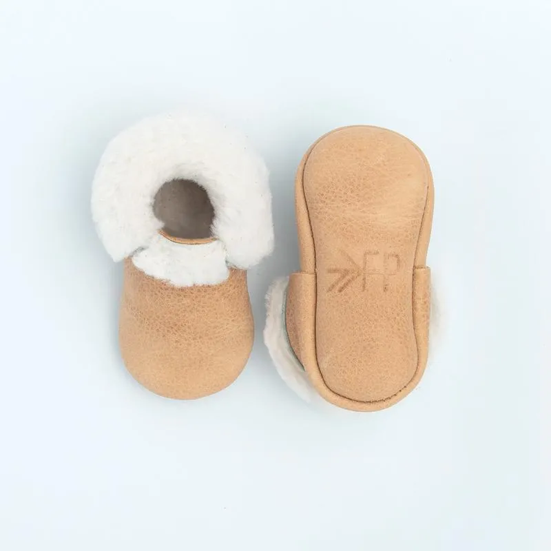 Shearling Moccasin - Weathered Brown