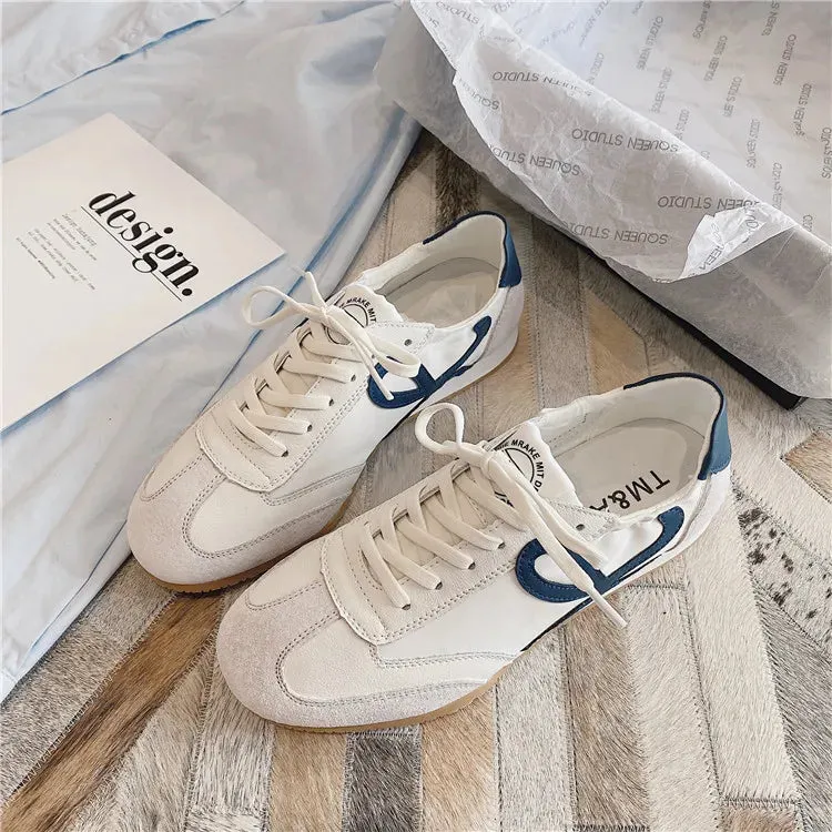 Spring and Fall Comfortable Breathable Walking Shoes Retro Shoes Flat Casual Shoes Women's Lightweight Classic Sneakers
