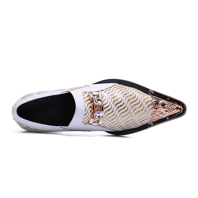 Spring men's formal leather shoes men's Korean version of genuine leather business casual men's shoes British trendy wedding shoes soft-soled shoes men's