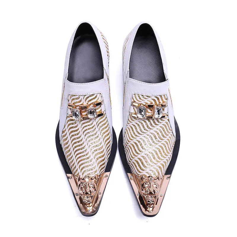Spring men's formal leather shoes men's Korean version of genuine leather business casual men's shoes British trendy wedding shoes soft-soled shoes men's